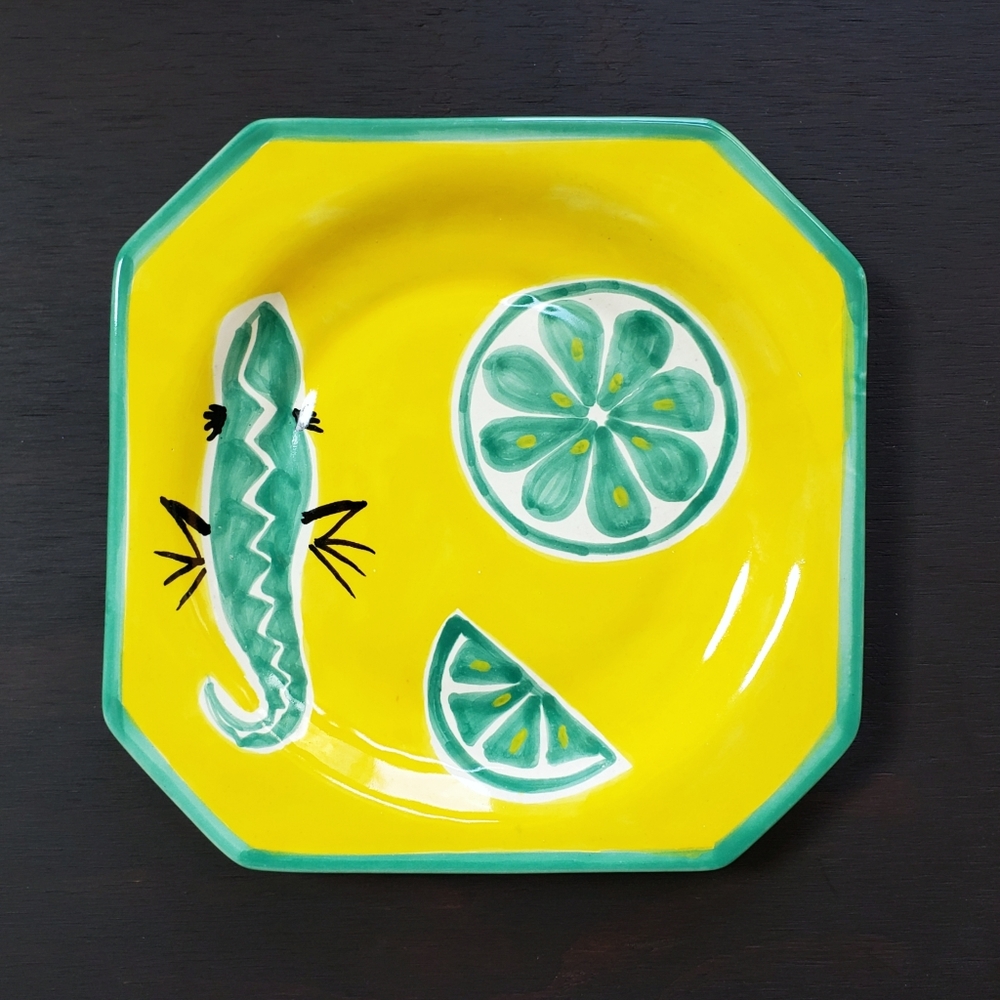 Vintage Signed Hand Painted Talavera Art Pottery Mexico Ceramic Plate Wall Decor
